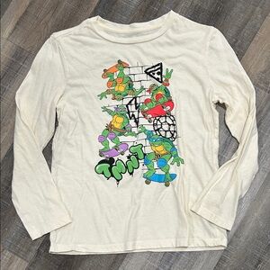 Old Navy Ninja Turtles Cream Long Sleeve Shirt